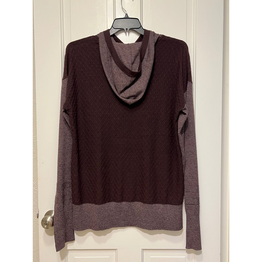 Smartwool Womens XL Wool Blend Knit Hoodie Sweater Plum Mauve SW016490 - Picture 6 of 6